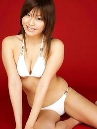 Haruka Yoshimura is happy to reveal her curves in lingerie